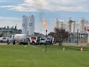 Anhydrous Ammonia Tank Leak Repair at O.B. Curtis Water Plant  To Cause Controlled Flare, No Danger to the Public