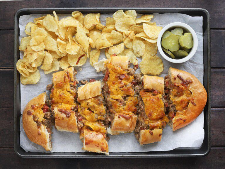 Bacon Cheeseburger Stuffed French Bread