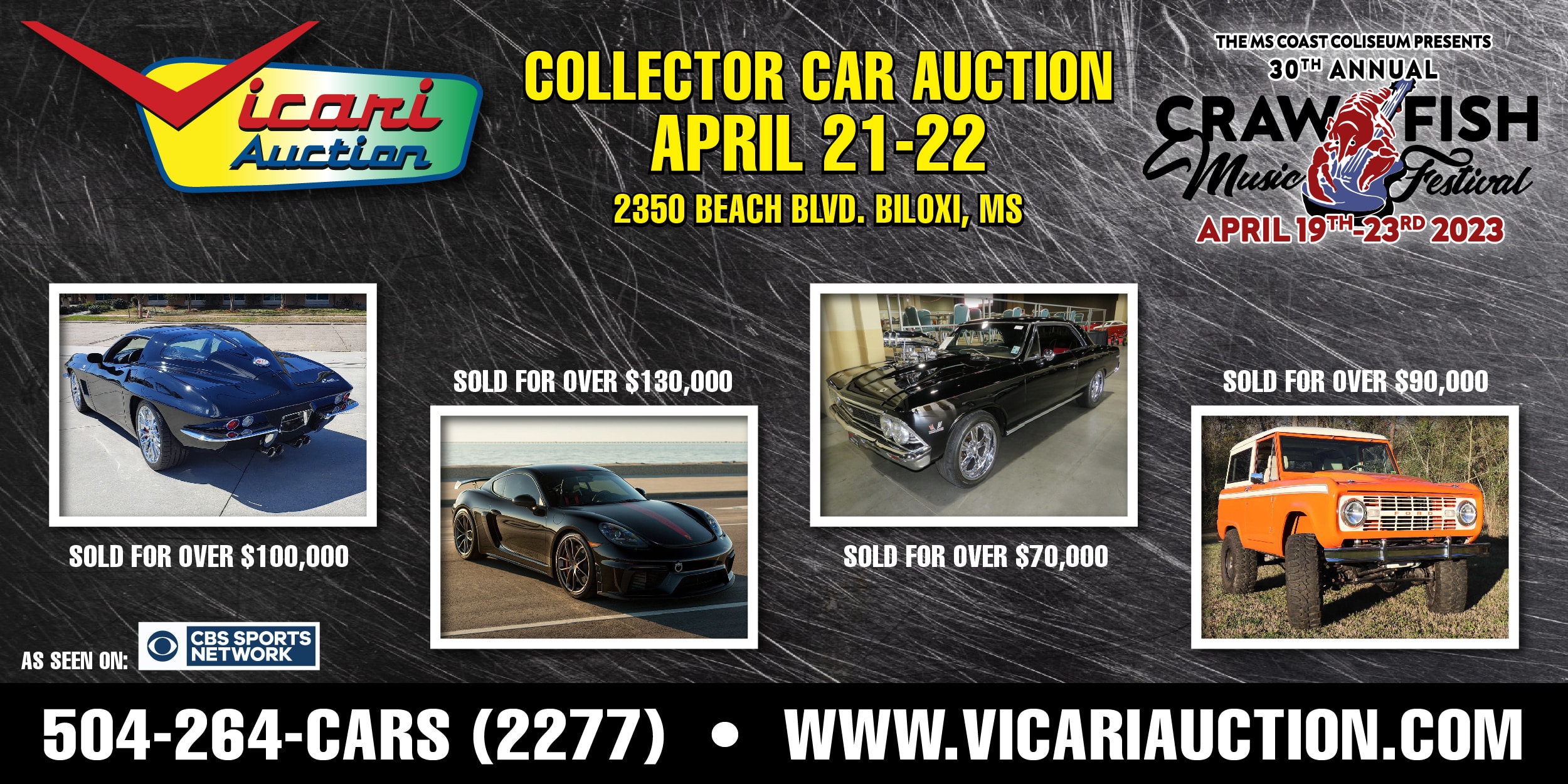 Vicari Collector Car Auction in Biloxi during the Crawfish Music