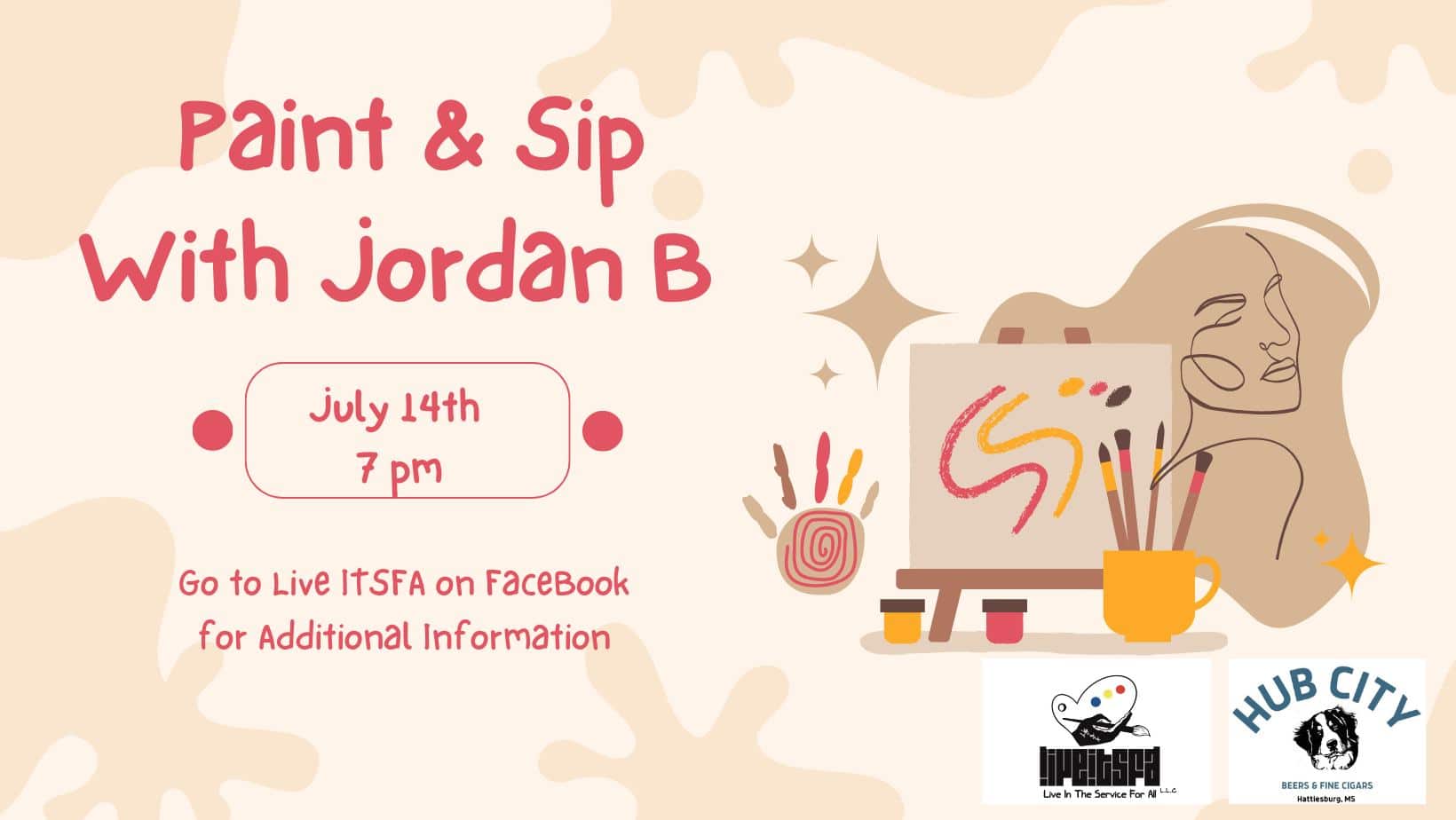 Paint & Sip with Jordan B of Live ITSFA Hattiesburg Patriot News Media